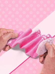 10pairs Children's Baby Girls Non-Slip Toddler Socks Heart Print Crew Socks