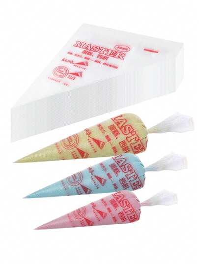 10/30/50/100pcs Thick Disposable Piping Bags, Cake Cream Pastry Bags, Dessert Cookie Decorating Bags, Durable Disposable Piping Bags, Easy To Use, Thick Design, Precise Decoration, Convenient For Use And Cleaning, Perfect For Cream And Frosting, Baking Tools, Cake Decorating Tools