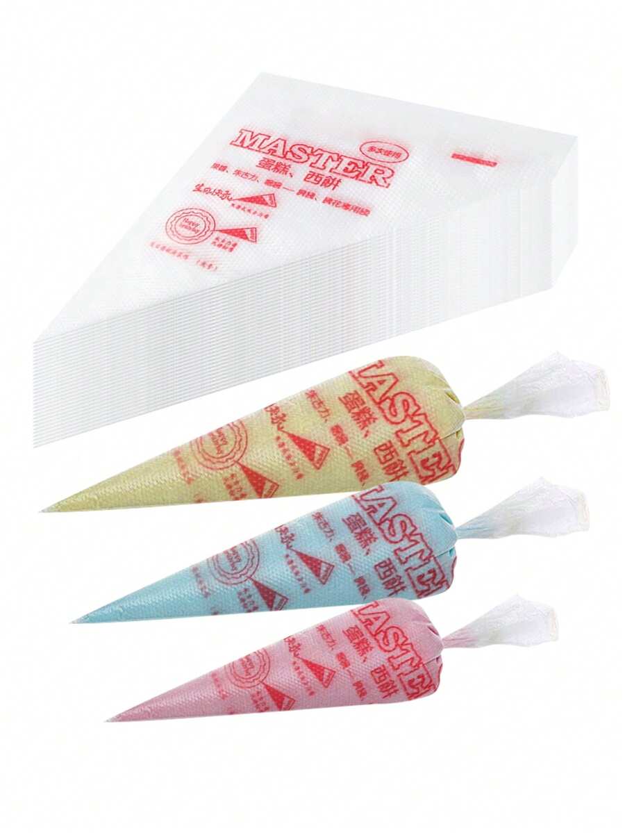10/30/50/100 件加厚一次性裱花袋，蛋糕奶油糕点袋，甜点饼干装饰袋，耐用的一次性裱花袋，易于使用，厚实的设计，精确的装饰，方便使用和清洁，非常适合奶油和糖霜，烘焙工具，蛋糕装饰工具