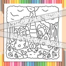 (Diseño original, modelo nuevo 2025, 7,9"X7,9", 24 páginas, impresión de un solo lado) 1 pieza Libro para colorear para adultos con temática de niña, patrones hermosos, líneas claras, adecuado como regalo para cumpleaños, Pascua, Día del Padre y otros días festivos, una excelente manera de relajarse, volver a la escuela, útiles escolares