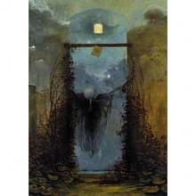 1 件现代 2025 Zdzislaw Beksinski 艺术海报墙面艺术印刷家居客厅酒吧美学装饰帆布艺术无框画 - 彩色 - 查看 27