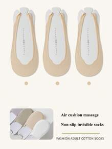 1/3 Pairs Of Invisible Socks That Do Not Show Up In Spring And Summer, Suitable For Women's Boat Socks With High Heels. Socks For Air Cushion Massage