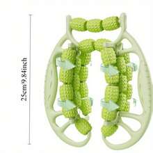 23-Roll Leg Massager & Relaxation Tool | Durable ABS Material, Modern Aesthetic Design Gym Accessories - Green - View 10