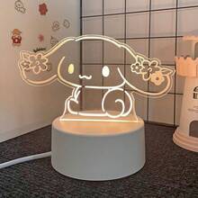 Lámpara de escritorio USB de acrílico 3D Sanrio - Serie Retro, Decoración de escritorio, Luz cálida interface USB, Luz nocturna cálida para habitación y dormitorio, Adecuado para hogar, vacaciones, cumpleaños, sin batería requerida - incluye cables