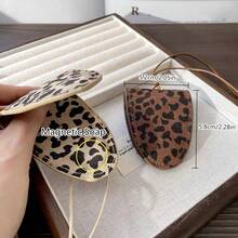 Leopard Print Men's And Women's Glasses Bag Portable Sunglasses Bag Lingge Protective Case Short Sight Glasses Fashion Glasses Bag Storage Bag Holiday Essentials Holiday Travel Travel Essentials Travel Bag Travel Accessories Graduation - Black and White - View 5