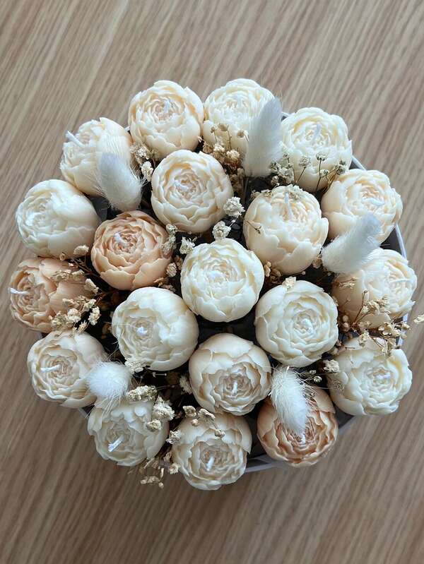 [3D Embossed Peony Mold] Flexible Silicone, Non-Stick Easy Removal, Multipurpose DIY Candle / Soap / Dessert Decoration Tool, Wonderful Gift For Mother's Day, Valentine's Day, Home Decor Essential