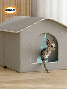 APPKER 1 PC Ice Cooling Pet House For Cats And Dogs - All Season Shelter With Built-In Ice Pack Cooling System For Cats And Small Dogs, Indoor/Outdoor Use - Multicolor - View 3