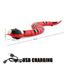 Smart Sensing Cat Toys Interactive Automatic Eletronic Snake Cat Teaser Indoor Play Kitten Toy USB Rechargeable For Cats Kitten