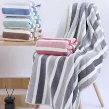 1pc Striped Beach Towel - Ultra-Soft Microfiber, Quick-Dry & Sand-Free, Perfect For Travel, Yoga, Camping & Swimming - Machine Washable, Beach Towel - Multicolor - View 3