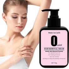 Water ice levin 150克温和脱毛膏，含透明质酸、维生素E和胶原蛋白 - 清洁无刺激