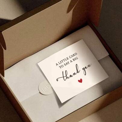 50PCS Beige Thank You Cards Business Card Your Order Made My Day