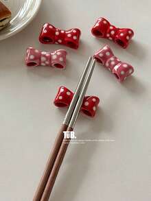 Giá để dao, nĩa và thìa bằng gốm dễ thương, Giá để bút bằng gốm hình con bướm chấm bi, Giá để đồ ăn bằng gốm, Giá để đũa sáng tạo cho ngôi nhà - Nhiều màu - Xem 6