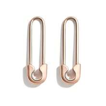 1 Pair Unique Minimalist Paper Clip Design Earrings, Fashion Personalized Party Jewelry Gift For Women