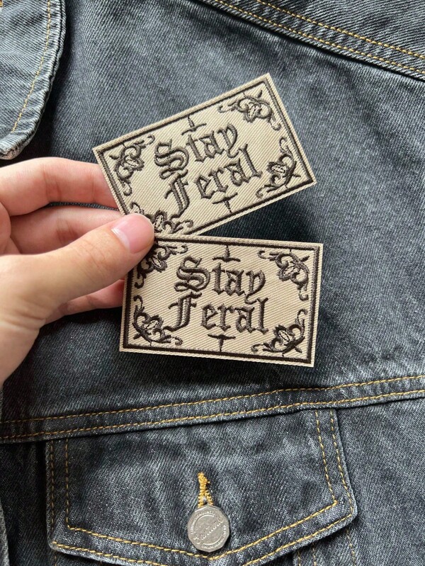 2pcs Embroidered Iron On Patches, Premium Craft Appliques Patch For Clothing, Trucker Hats, Jeans, Jackets, Bags & More, Sew On Sayings DIY Decoration Patch