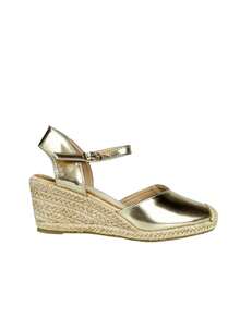 Women's High Wedge Espadrille Sandals, Espadrille Platform Sandals For Summer, High Wedge Sandals, Classic Espadrilles, Women's Sandals - 金色 - 查看 5