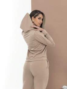 Casual Sweatshirt Set Of Blouse And Pants C3111 - Apricot - View 6