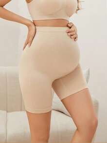 3 bucăți de pantaloni scurți cu talie înaltă pentru femei însărcinate, lenjerie intimă anti-iritație fără cusături - Multicolor - Vizualizare 5