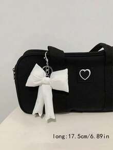 Cute Ins Style Plush Tie Keychain Girly Bag Pendant Winter Gifts For Women Bow Valentines - Multicolor - View 2