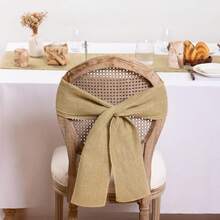 1 件 30x275 厘米天然粗亚麻桌布，乡村风格农舍乡村复古波西米亚粗麻布桌旗，适合婚礼、生日、家居、夏季派对、季节性活动 - 天然