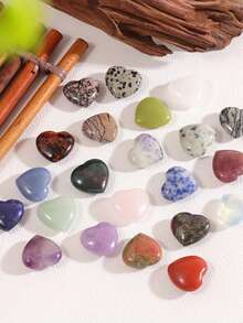 84pcs Bulk Natural Crystal Stones | Small Crystal Gems Of Various Quartz Types (Cross, Moon, Heart, Star ) For Jewelry Making And Home Decoration - 84 chiếc Mix ngẫu nhiên - Xem 3