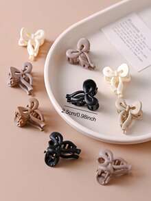 30个可爱蝴蝶结发夹，2.5厘米女士迷你发爪夹发饰，发夹，发卡，休闲秋冬度假装扮女士夏季服装 - 彩色 - 查看 3