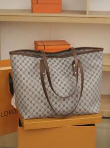 SHIMEINI 1 pieza Bolso de gran capacidad de color mixto de moda europea y americana 2025, bolso de viaje, bolso de compras, adecuado para uso diario de mujeres, estudiantes de vuelta al colegio, viajes de vacaciones, festividades, citas, regalos