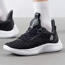 Under Armour Zapatillas de baloncesto Curry 10 para hombre con amortiguación, zapatilla deportiva de firma de corte bajo - Negro - Ver 2