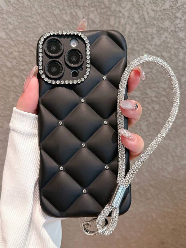 Rhinestone Rhombus Premium Luxury Minimalist Fashion Anti-Fall Mobile Phone Case