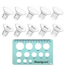 10PCS Flange Sizing Kit 13/15/17/19/21mm For 24mm Flange/Shield Of Most Pumps, Flange Insert For Momcozy/Spectra Breast Pump, Breastfeeding Essential - Clear - View 7