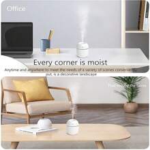 2025 Colorful Cool Mini Humidifier - For Home, Office, Bathroom Spa Or Bedroom, Car, USB Personal Desktop Humidifier, Car Delivers Cool Ultrasonic Water Mist, Easter Day Gift, Aromatherapy Tablets 5pcs (White, Blue)