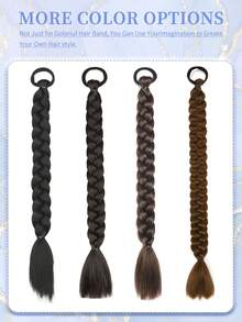 1 件编织发 16/24 英寸适合女性日常假期和角色扮演编织佩戴深棕色混合棕色时尚合成头发钩针接发实用灵巧高温头发编织接发适合日常假期角色扮演派对使用和圣诞节音乐节狂欢节新年礼物 - 彩色 - 查看 3