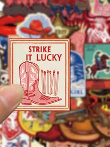 SCXXBSW 50张The Great Western Gothic贴纸包卡通涂鸦贴纸装饰水杯笔记本行李箱防水贴