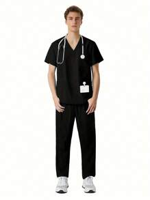Krankenschwester Rollenspiel Kollektion - 2 Teiliges detailliertes Outfit VIP Konventionskostüm (Nur Trockenreinigung)