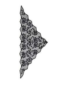 1pc Lace Floral Trim Scarf, Triangle Head Scarf, Bag Accessory, Hair Tie For Dress - Multicolor - View 3