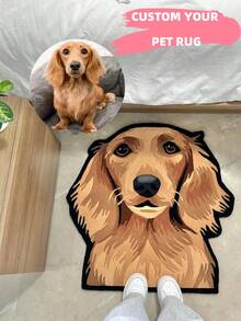 Personalized Pet Portrait Rug, Handmade Custom Dog Portrait Rug, Custom Cat Portrait Rug, Personalized Dog Bedding, Pet Memorial Gift, Dog Memorial Gift, Cat Memorial Rug, Unique Animal Rug, Custom Pet Gift, Personalized Pet Bedding, Custom Dog Bed Rug, Pet Placemat (Cat & Dog Compatible), Fashion Pet Decor - Multicolor - View 4