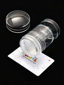 Rotatable Nail Art Stamping Tool, Highly Sticky Silicone Transparent Stamp, Expandable Nail Art Stamping Kit - Multicolor - View 6