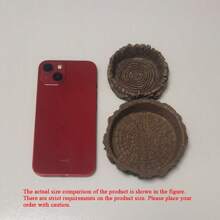 1 pezzo Ciotola per la somministrazione di rettili, con design realistico di un tronco d'albero, in materiale ABS, senza ricarica, senza batterie richieste, ideale per lucertole, tartarughe, rane cornute, mangiatoia per uccelli da giardino esterno e fontana, ciotola per alimenti per animali domestici creativa