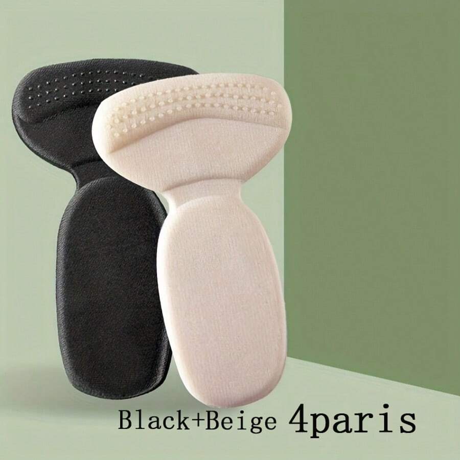 4 Pair Of Stylish Heel Saviors - Durable Adjustable Heel Pads With Anti-Drop Stabilizers, Comfort Insoles, And Instant Half-Size Resizing For High Heels - Perfect Shoe Size Adapters For Uncomfortable Shoes