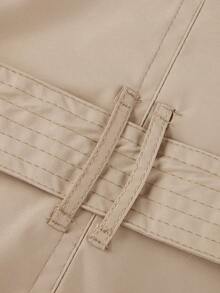 Women's Mid-Length Pocket Jacket, Designed For Commuting In Spring And Autumn - Camel - View 9