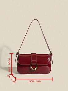 Dedoo 包包手提包2025新款纯色PU材质质感奢华风格这是一款纯色亮色晚装手拿包，采用时尚独特的短弧设计，配有背心扣，适合女士单肩背带斜挎，2024韩版时尚，是送给她的最佳情人节礼物，旅行、旅游、逛街等场合都可使用的包包。 - 紅色 - 查看 11