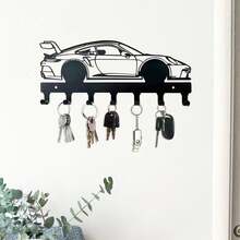 HELLOYOUNG MUYUSEN 1 pieza Llavero de metal con forma de coche de carreras - Llaves del hogar, accesorios pequeños, estante de almacenamiento montado en la pared, decoración de pared, adecuado para decoración del hogar y festiva, adecuado para decoración del hogar moderna - Multicolor - Ver 7