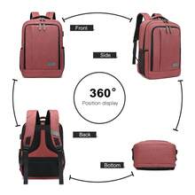 Men's Work & Travel Laptop Backpack For 13.5 Inch Laptop With USB Charging Port – Multi-Compartment Rucksack For School, Commuting, Business & Daily Use - Burgundy - View 2