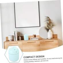 2025 Colorful Cool Mini Humidifier - For Home, Office, Bathroom Spa Or Bedroom, Car, USB Personal Desktop Humidifier, Car Delivers Cool Ultrasonic Water Mist, Easter Day Gift, Aromatherapy Tablets 5pcs (White, Blue)