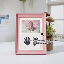 1pc New Baby Handprint & Footprint Clay Kit, Newborn Hand & Foot Print DIY Permanent Full Moon/100 Days Gift (Note: Photo Frame Image Randomly Matched, Random Shipment) - Multicolor - View 8