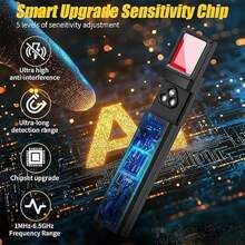 Hidden Camera Detector, RF Signal Detector, GPS Tracker Detector, Listening Device Detector, Anti-Spy Detector, Insect Detector, Electronic Sweeper, Anti-Spy RF Scanner, Portable Camera Detector, Eavesdropping Device Finder, Wireless Charging Multi-Function Security Detector, For Travel, Car, Bathroom, Residential, Hotel, Office, High-Precision Wiretapping Detector, Wireless Signal Source, Portable