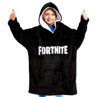 Fortnite Oversized Hoodie Blankets Fleece Extra Long Warm Wearable Hooded Poncho And 14+ Gamers Gift
