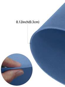 1pc 0.3cm Thick EVA Yoga Mat, Beginner Fitness Mat, Dance Yoga Mat (Navy Blue) - Navy Blue - View 4