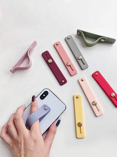 Colorful Candy-Colored Mobile Phone Grip And Stand, Compact, Multi-Functional Push-Pull Ring Holder With Secure Hand Band Compatible With IPhone, Android Phone, Gift For Birthday, Family, Friends Finger Ring Holder, Phone Accessories
