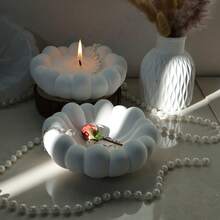 云形圆形珠宝托盘硅胶模具、沙发烛台模具、树脂套件 DIY 环氧树脂模具、珠宝盘杯垫模具、石膏混凝土模具、家居装饰工艺品