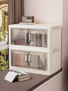1pc 45cm/17.7in Wide Collapsible Storage Cabinet, Foldable Storage Box, Home Living Room Toy Cabinet, Snack Organizer, Kitchen Cabinet, Christmas Gift, Storage Bin, Under Bed Organizer
